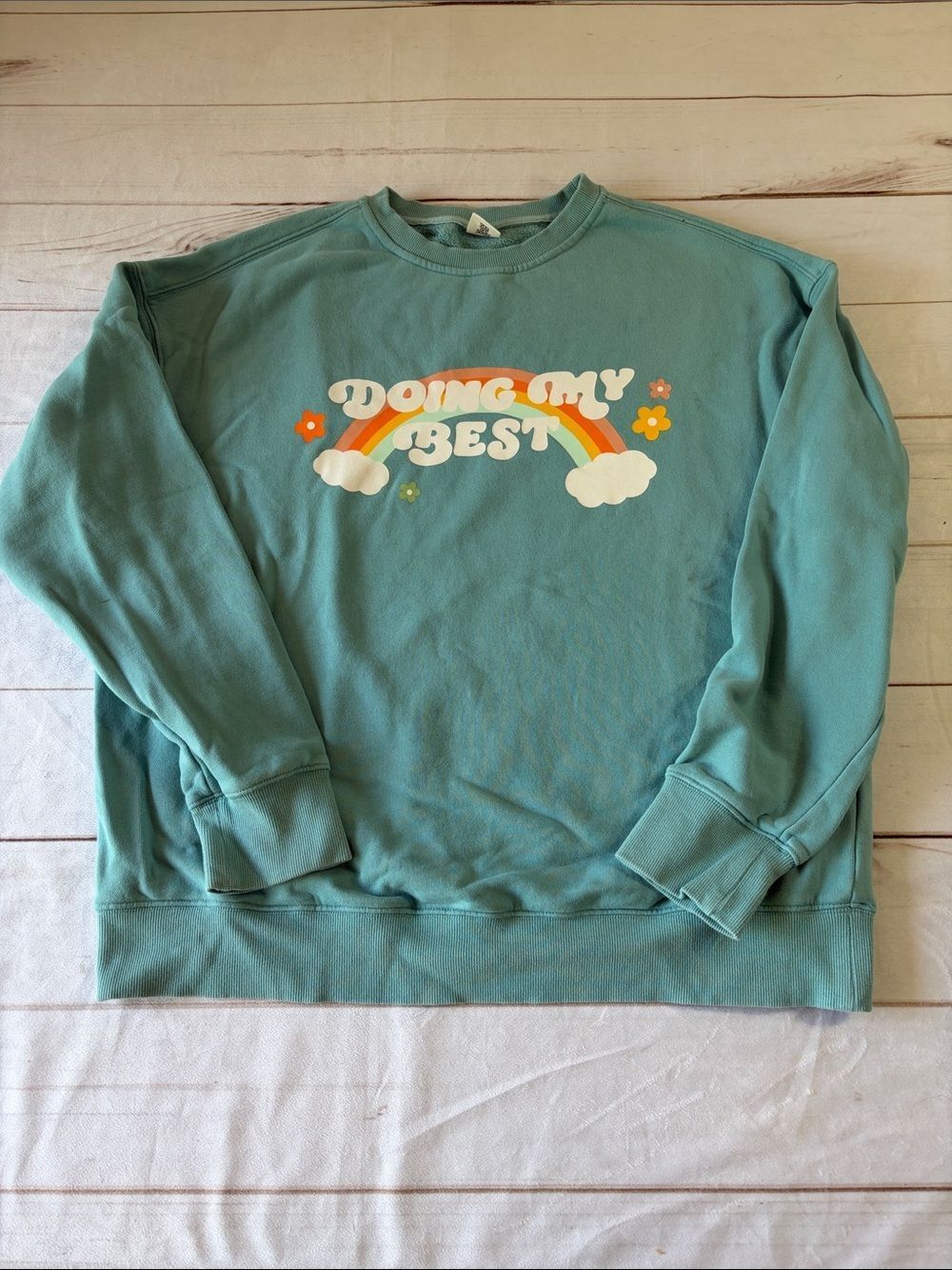 See The Way I See - Doing My Best Teal Crewneck Sweatshirt